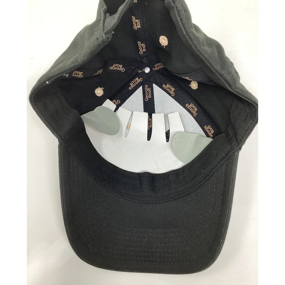 Georgia Boot Eagle Embroidered Black Baseball Cap Rocky Brands Adjustable Strap